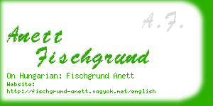 anett fischgrund business card